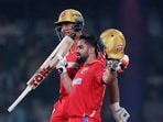 <p>Prabhsimran almost single handedly took Punjab Kings to a score of 167/7 by scoring 103 off 65 balls after which Harpreet Brar's four-wicket helped the side secure a 31-run win over the Delhi Capitals</p>(AP)