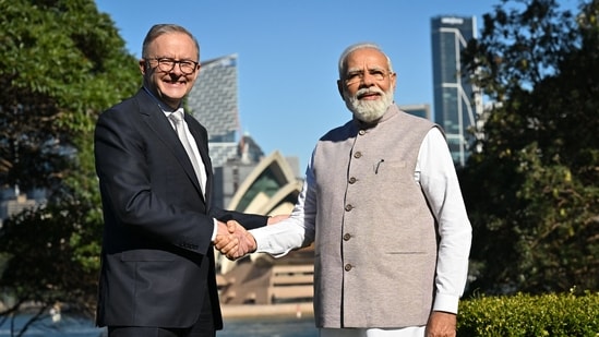 In the meeting, PM Modi raised India's concerns over the recent incidents of attacks on temples in Australia and activities of pro-Khalistani elements in that country.&nbsp;(AFP)