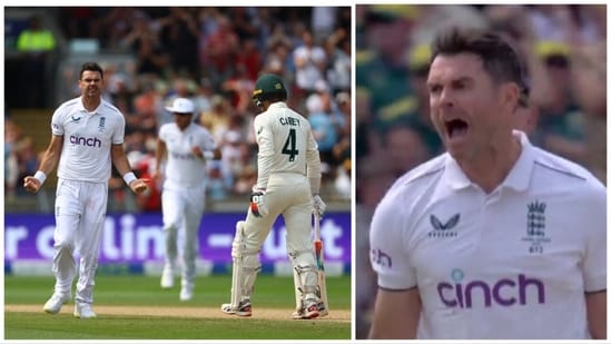 James Anderson scripted history by taking the crucial wicket of Alex Carey(Reuters-ECB Twitter )