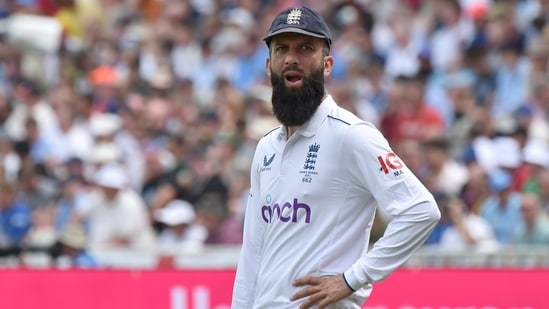 Moeen Ali during the Ashes opener.(AP)