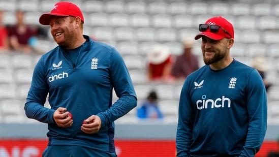 Jonny Bairstow and Brendon McCullum (AFP)