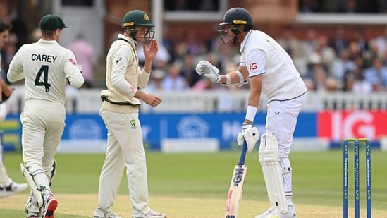 Stuart Broad wasn't going to leave his crease there after Jonny Bairstow's wicket.(Getty)