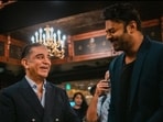 Project K's first glimpse will be unveiled at San Diego Comic-Con on Thursday (Friday in India). Ahead of the launch, actors Kamal Haasan and Prabhas were spotted at a bash, where they met fans. The makers reportedly offered fans a look at the film as part of an opening night party on Wednesday. (All pics Vyjayanthi Movies)