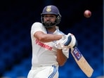 Rohit Sharma bagged a half-century in the first session, before losing his wicket to Shannon Gabriel. The India captain smacked 57 off 44 deliveries.(AP)