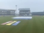 The first session in Day 5 got washed out due to rain.(BCCI Twitter)