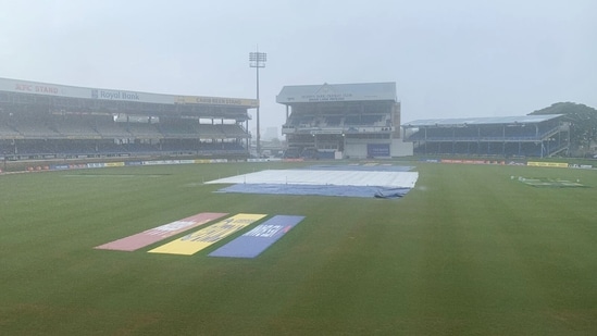 The first session in Day 5 got washed out due to rain.(BCCI Twitter)