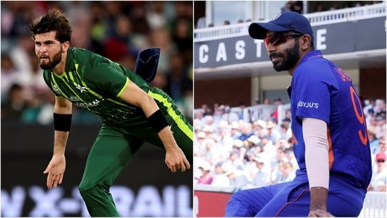 Shaheen Afridi during the T20 World Cup last year (L); File photo of Jasprit Bumrah, who will make a comeback with Ireland T20Is later this week(File)