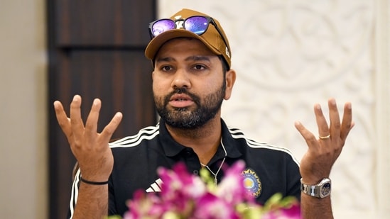 Team India captain Rohit Sharma during a press conference for India's squad announcement for Asia Cup 2023(Shrikant Singh)