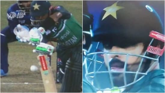 Babar Azam was outfoxed by Dunithh Wellalage during the Asia Cup match(Hotstar)