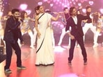 Deepika Padukone and Shah Rukh Khan dance to Chaleya as Anirudh Ravichander sings the song at Jawan success event in Mumbai on Friday. The song has been originally sung by Arijit Singh and is picturised on Nayanthara and Shah Rukh.