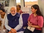 Prime Minister Narendra Modi on Sunday inaugurated the nearly two-km extension of the Delhi Airport Metro Express line from Dwarka Sector 21 to a new metro station ‘YashoBhoomi Dwarka Sector 25.'  After the inauguration, he took a ride on the Delhi Metro.  (PTI)