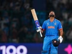 India captain Rohit Sharma sent records tumbling as he scored 131 in 84 balls. His century and Virat Kohli's unbeaten half century helped India chase down a target of 273 with eight wickets and a whopping 15 overs to spare. (PTI)