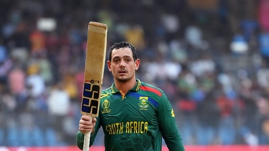 South Africa climbed to second position in the league table, with a dominant 149-run victory against Bangladesh in ODI 23 of the ongoing 2023 World Cup, in Mumbai on Tuesday.(ICC Twitter)