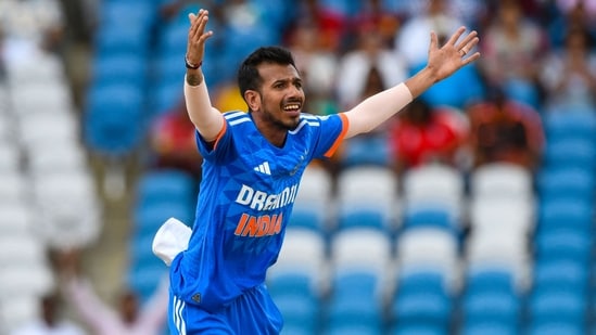 Yuzvendra Chahal did not make it to India's 15-man squad for the Australia T20I series(AFP)