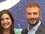 Aahana Kumra with David Beckham