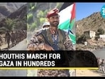 HOUTHIS MARCH FOR GAZA IN HUNDREDS