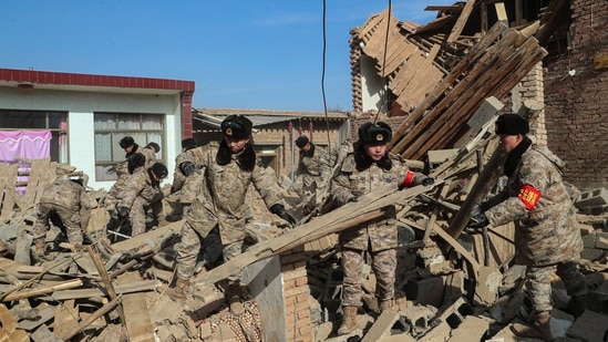 The death toll from the 6.2-magnitude earthquake that struck northwest China earlier this week has now reached 148. Among these, 117 people lost their lives in the worst-hit Gansu province, according to authorities.(AP)