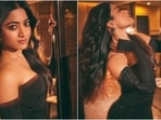 Rashmika Mandanna delighted her followers by dropping pictures of her first look of 2024 on Instagram. The post shows the actor dressed in a black bodycon ensemble, which she wore for the success bash of her recently released film Animal. Her stylists Anushka Damani and Ami Patel also shared Rashmika's photos on the social media app and called her 'Queen of Hearts' and 'Queen Crushmika'. Scroll down to see her photos. (Instagram)