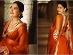 Rashmika Mandanna has a steal-worthy collection of traditional silhouettes in her closet. One look at her past sartorial choices and one would know that the Animal actor has a knack for choosing the most stunning and elegant ethnic looks - from silk sarees to embroidered chiffon drapes and heavily embellished lehengas. Her most recent photoshoot in a terracotta-toned lehenga with dori work is another addition to our favourites list. Check out the pictures inside. (Instagram)