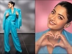 Rashmika Mandanna is proving her fashion finesse with her back-to-back head-turning looks. The Animal actress is a total stunner who keeps hitting the fashion targets like a pro. Whether it's a sartorial saree or a chic jumpsuit, the stylish diva can rock any look to perfection. Rashmika is quite active on social media and her glamorous Insta-diaries are a treasure trove of fashion inspiration for all her followers. Her latest look is all about sass and boss babe vibes as she dazzles in a cyan pantsuit and brightens up our Wednesday. Let's take some style notes from the diva.(Instagram/@rashmika_mandanna)