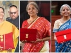 Nirmala Sitharaman presented her sixth Budget as the Finance Minister on Thursday. From 2019 to 2024, here's a look back at her saree choices during Budget sessions. (File Photo)