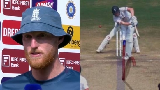 Ben Stokes was not happy with the DRS review on Zak Crawley's LBW decision