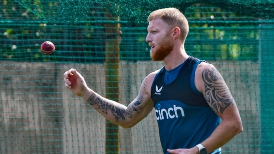 England's captain Ben Stokes during a practice session (PTI)