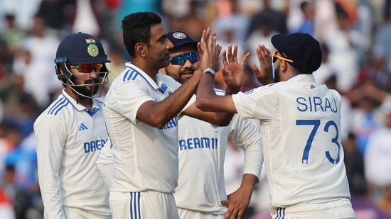 Ravichandran Ashwin starred for India with a five-wicket haul, while Kuldeep Yadav picked four as India are now in the driver's seat in the 4th Test(REUTERS)