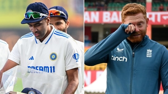 Ravichandran Ashwin and Jonny Bairstow were expectedly emotional during their felicitation ceremony. (AFP-ECB)