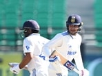 <p>India's Shubman Gill (R) and captain Rohit Sharma produced century knocks as the hosts extended their dominance over England on Day 2 of the fifth Test</p>(AFP)