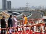 Prime Minister Narendra Modi will inaugurate and lay the foundation stones for 112 national highway projects worth <span class='webrupee'>₹</span>1 lakh crore, including the Haryana section of the Dwarka Expressway, from an event in Gurugram on Monday. (ANI)