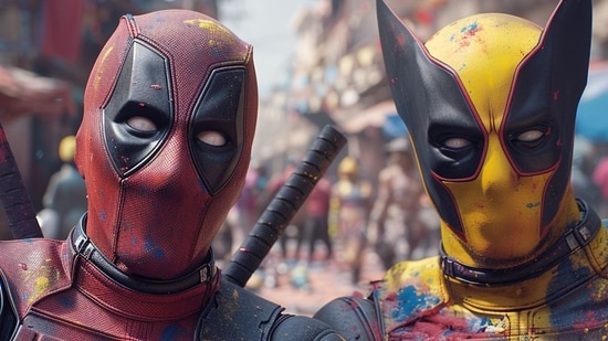 Deadpool and Wolverine play Holi in AI images created by fans