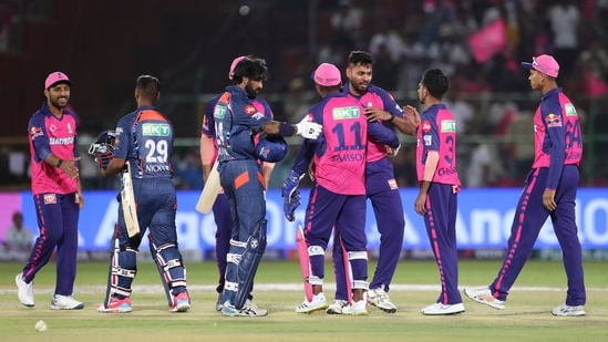 Rajasthan Royals began their IPL 2024 campaign with a 20-run victory against Lucknow Super Giants, on Sunday in Jaipur.(AP)