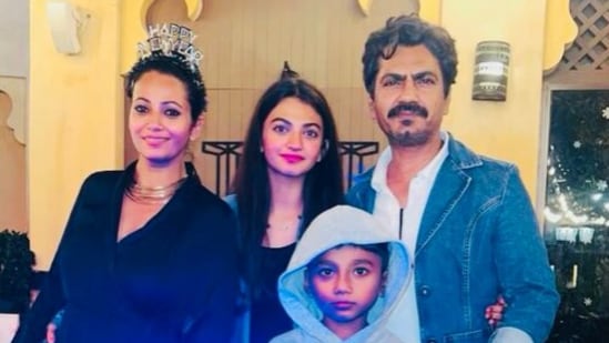 Nawazuddin Siddiqui with Aaliya and their kids. She dropped a sweet post on their 14th wedding anniversary.