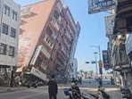 Taiwan earthquake: A powerful 7.7-magnitude earthquake hit the island of Taiwan early Wednesday resulting in buildings collapse and creating a tsunami that washed ashore on southern Japanese islands. (TVBS via AP) 