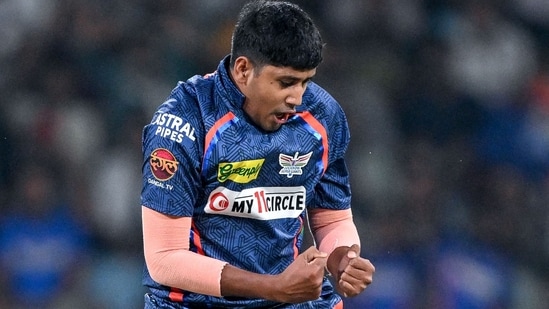 Yash Thakur claimed a fifer against Gujarat Titans.(AFP)