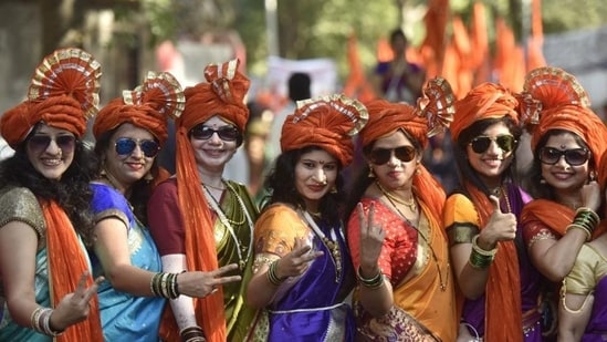 Gudi Padwa is an occasion that celebrates the rich cultural heritage of Maharashtra. Its essence is celebrated by signing, dancing, and performing in traditional attire. Your outfit should not only depict your personal taste but also the significance of the festival. Ace designer Shilpi Gupta shared with HT Lifestyle a list of trendy outfit ideas for Gudi Padwa 2024 that exude traditional style and beauty. (Pratik Chorge/HT)