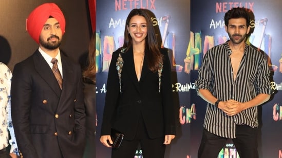 On Thursday evening, many celebrities came together under one roof to witness the magic of Imtiaz Ali at the special screening of his film Amar Singh Chamkila, held in Mumbai. Here’s a look at the best dressed celebs who arrived in style to watch Parineeti Chopra and Diljit Dosanjh on the big screen.(Varinder Chawla)