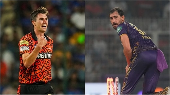 Pat Cummins (L) and Mitchell Starc were among the highest earners in the IPL 2024 auction(PTI)