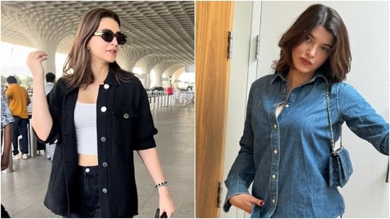 Kriti Sanon and Shanaya Kapoor stun in stylish co-ord ensembles. 