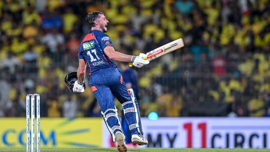 The way Marcus Stoinis helped Lucknow Super Giants take down CSK’s 210 is symbolic of how the anatomy of T20 chases is slowly changing.(AFP)