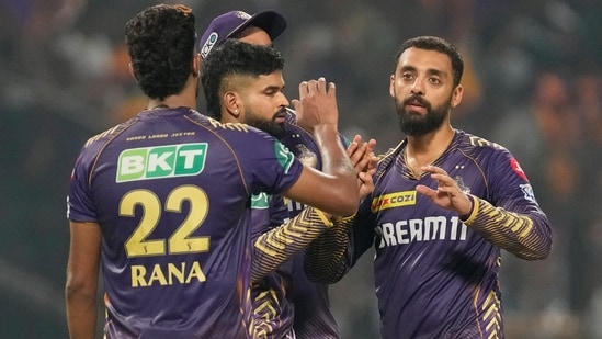 For KKR's bowling department, Varun Chakaravarthy returned with figures of 3/16.(AP)