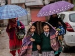 Authorities in Kashmir announced the closure of all schools in the valley on Tuesday as a precautionary measure in view of the rising water level in rivers and streams due to incessant rainfall over the past three days.(AP)