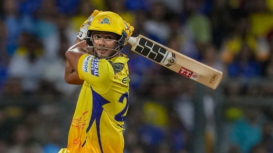 Chennai Super Kings batter Shivam Dube plays a shot (PTI)