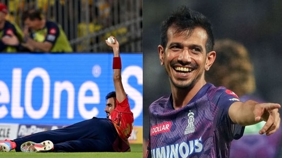 Yuzvendra Chahal was left in splits after Harshal Patel copied his celebration.