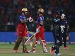 Faf du Plessis (64, 23b, 10x4, 3x6) and Virat Kohli (42, 27b, 2x4, 4x6) made sure Royal Challengers Bengaluru registered a four-wicket win over Gujarat Titans. RCB also moved up on the points table and are currently placed at the seventh spot.(AP)