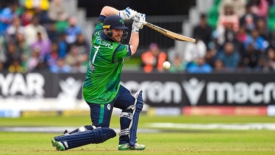 Paul Stirling led Ireland to a win vs Pakistan in the first T20I.(Ireland Cricket Twitter)