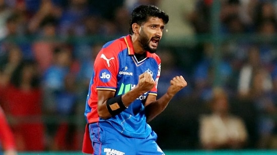 Delhi Capitals' Khaleel Ahmed celebrates a wicket.(IPL-X)