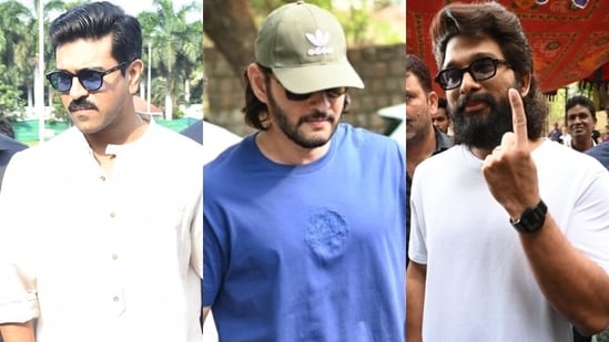 Tollywood celebs were spotted in Telangana and Andhra Pradesh casting their votes in the ongoing Lok Sabha 2024 elections.