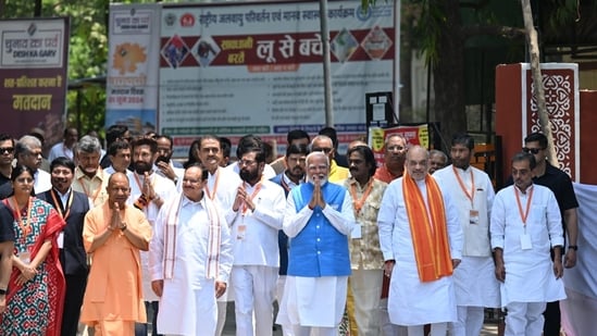 Mega NDA show at PM Narendra Modi's Lok Sabha polls nomination from Varanasi.(Sourced)